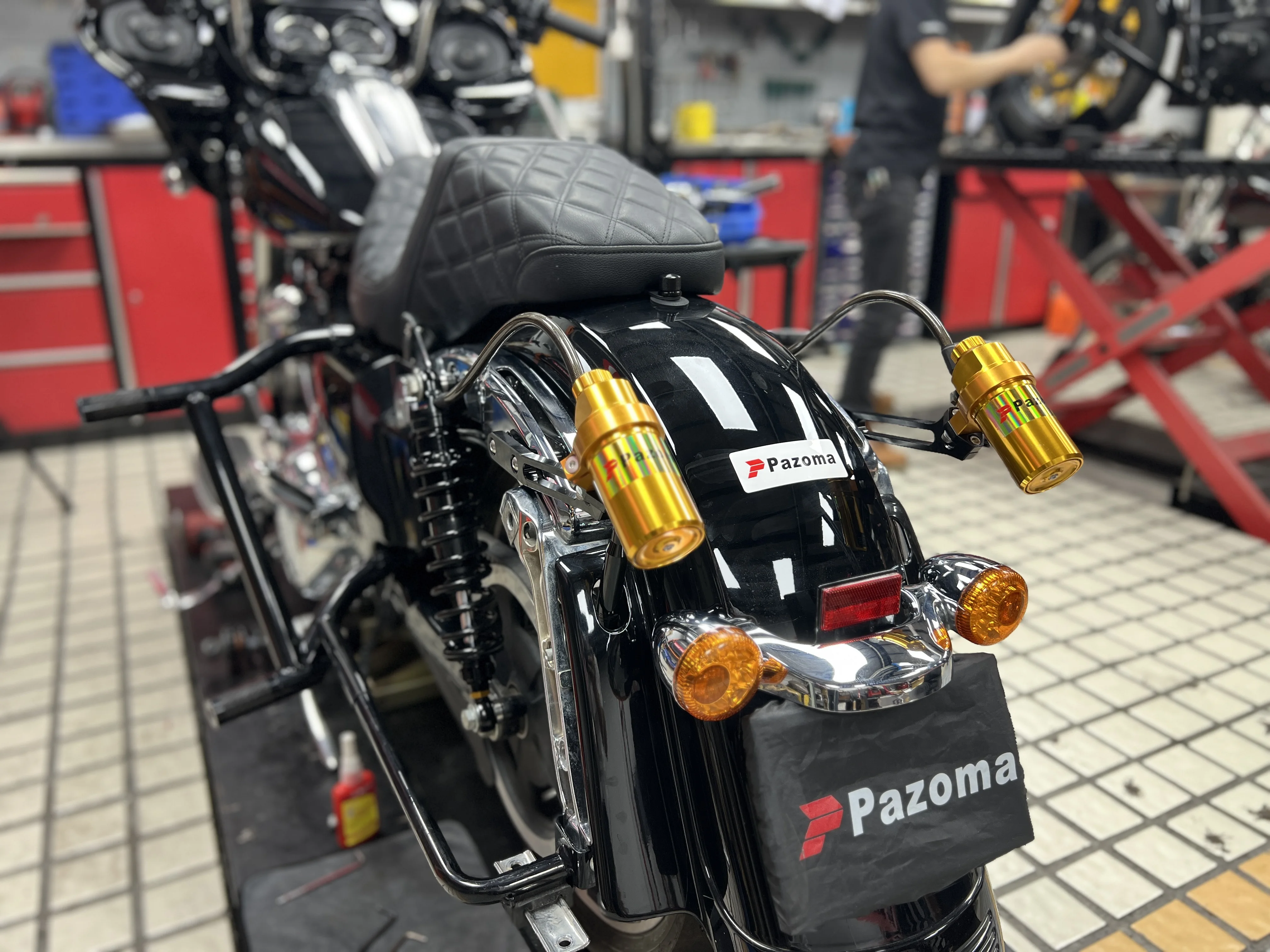 دراجة نارية الصدمات الخلفية تعليق امتصاص الصدمات ضغط ضبط دراجة نارية المثبط الملحقات صالح لنماذج هارلي بجولة #5