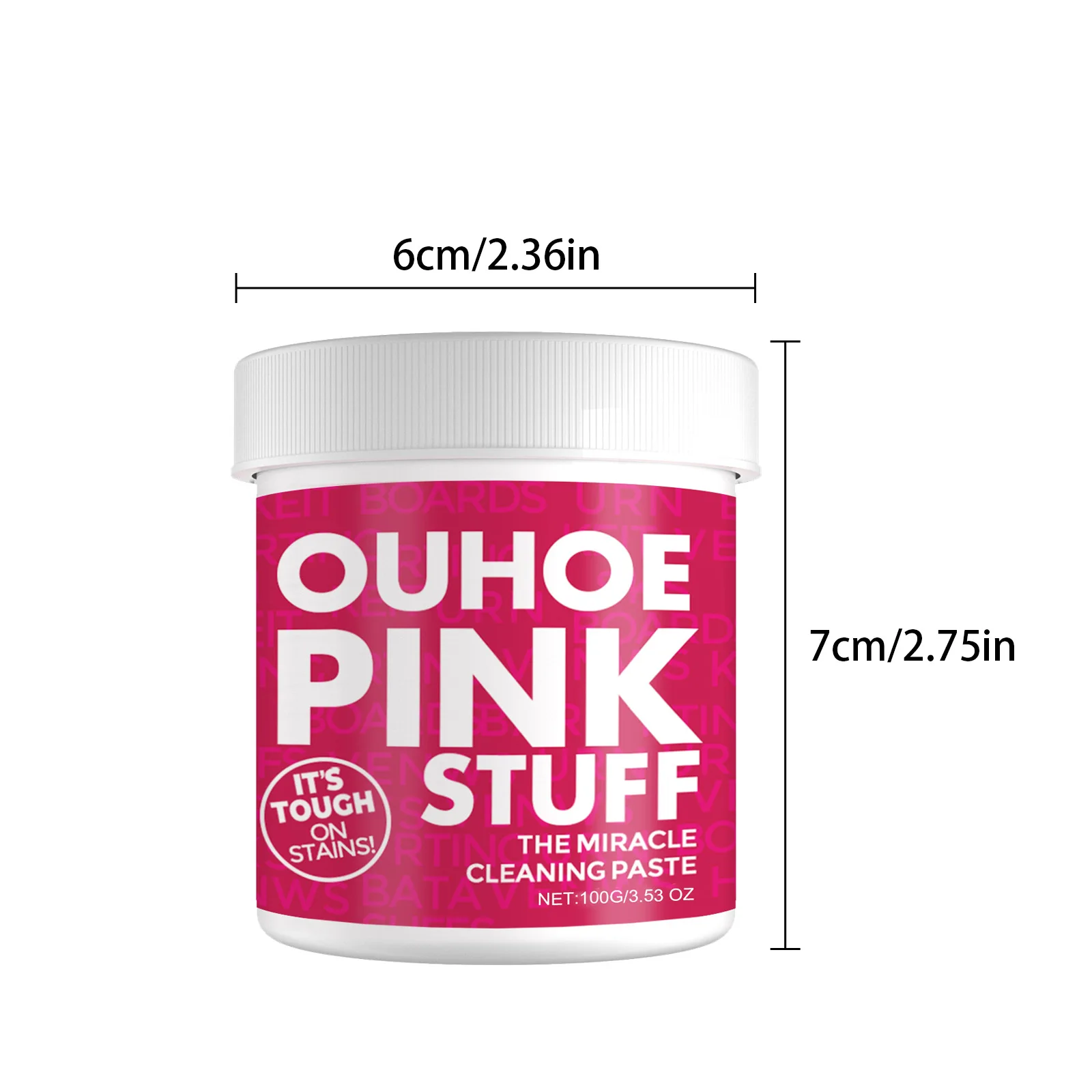 Pink Heavy Duty Cleaning Paste, 2 in 1 Kitchen & Bathroom Stain Remover, Eliminates Tough Grease, Oil Stains, Limescale & Soap S