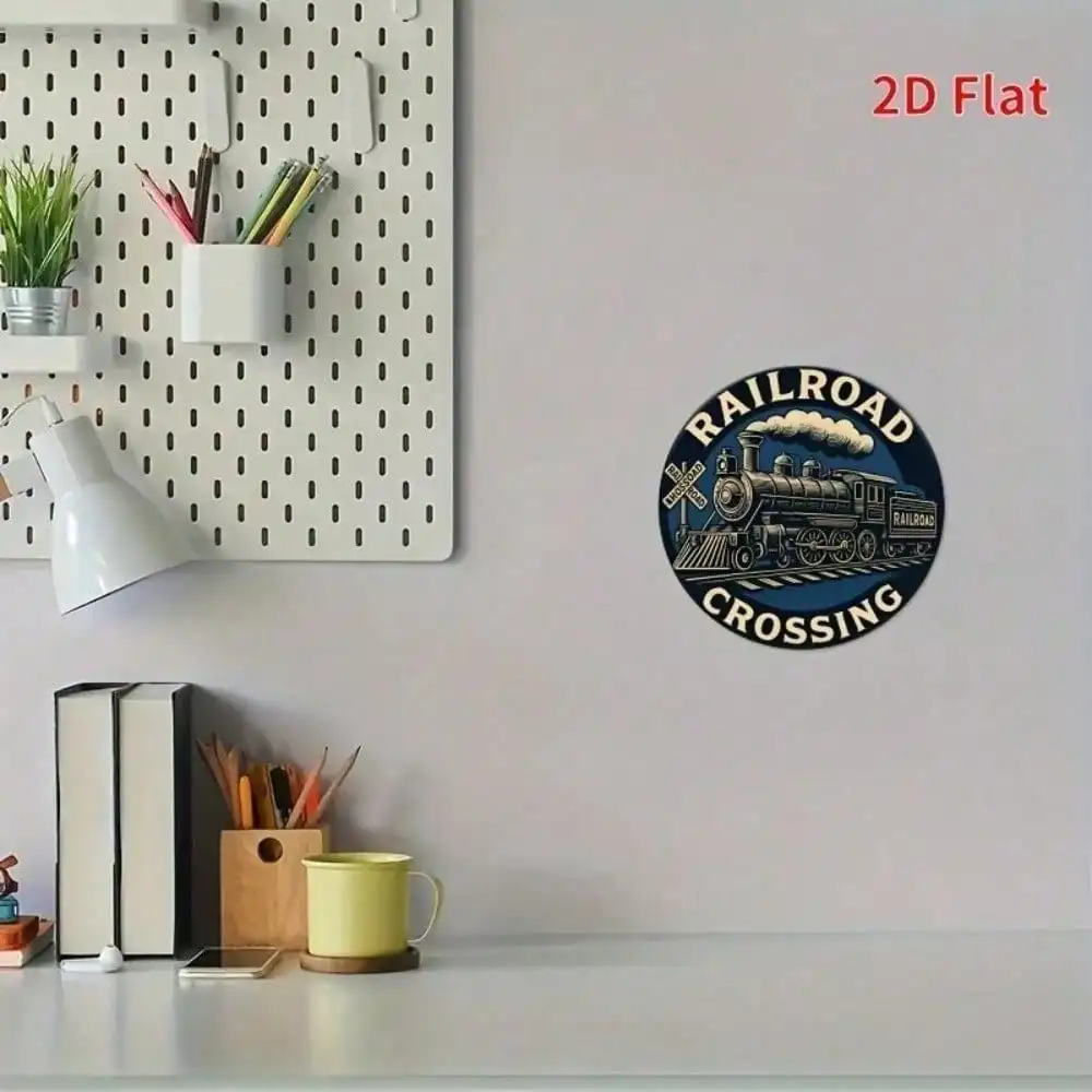 Lightspeed-señal de ferrocarril de Metal Vintage, decoración de pared redonda de 8x8 pulgadas para el hogar, Bar, cafetería, garaje