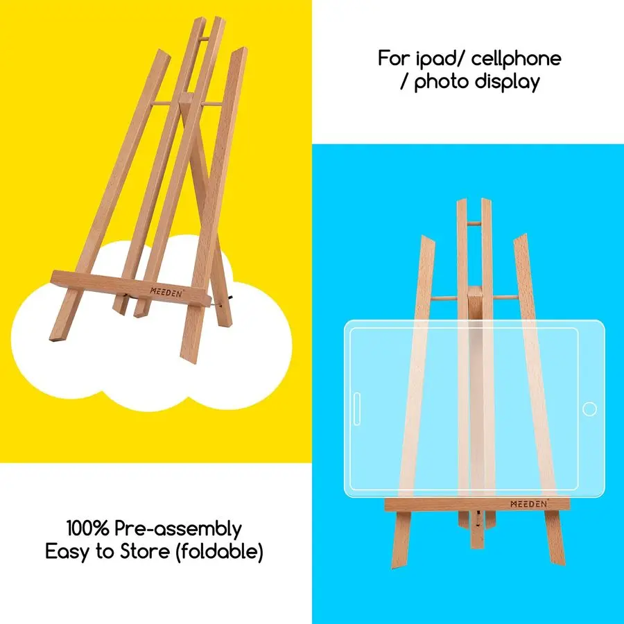 20 Inch Tabletop Easel 12 Pack Beech Wood Easel for Painting Display Table Top Easel Canvas Stand for Painting Sign