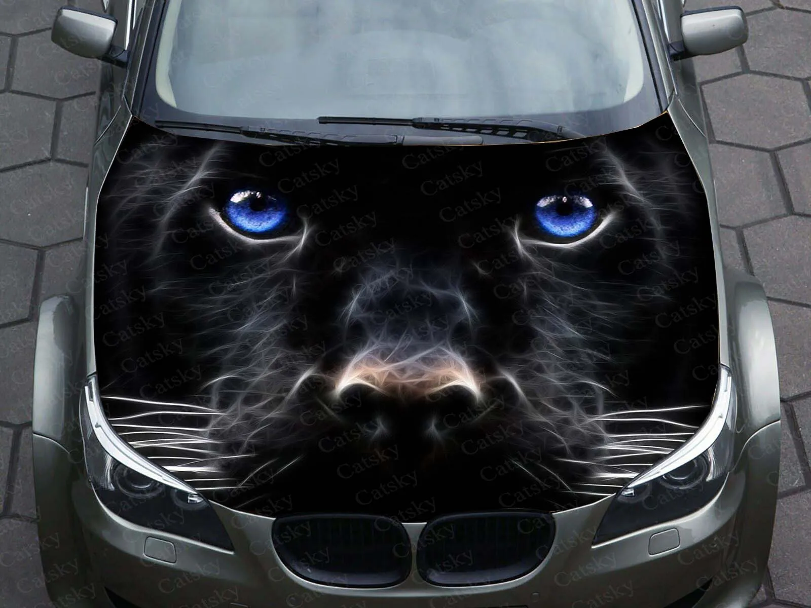 

Panther Car stickers Graphic vinyl decal hood pattern packaging decal custom DIY engine Ferocious animal car decal