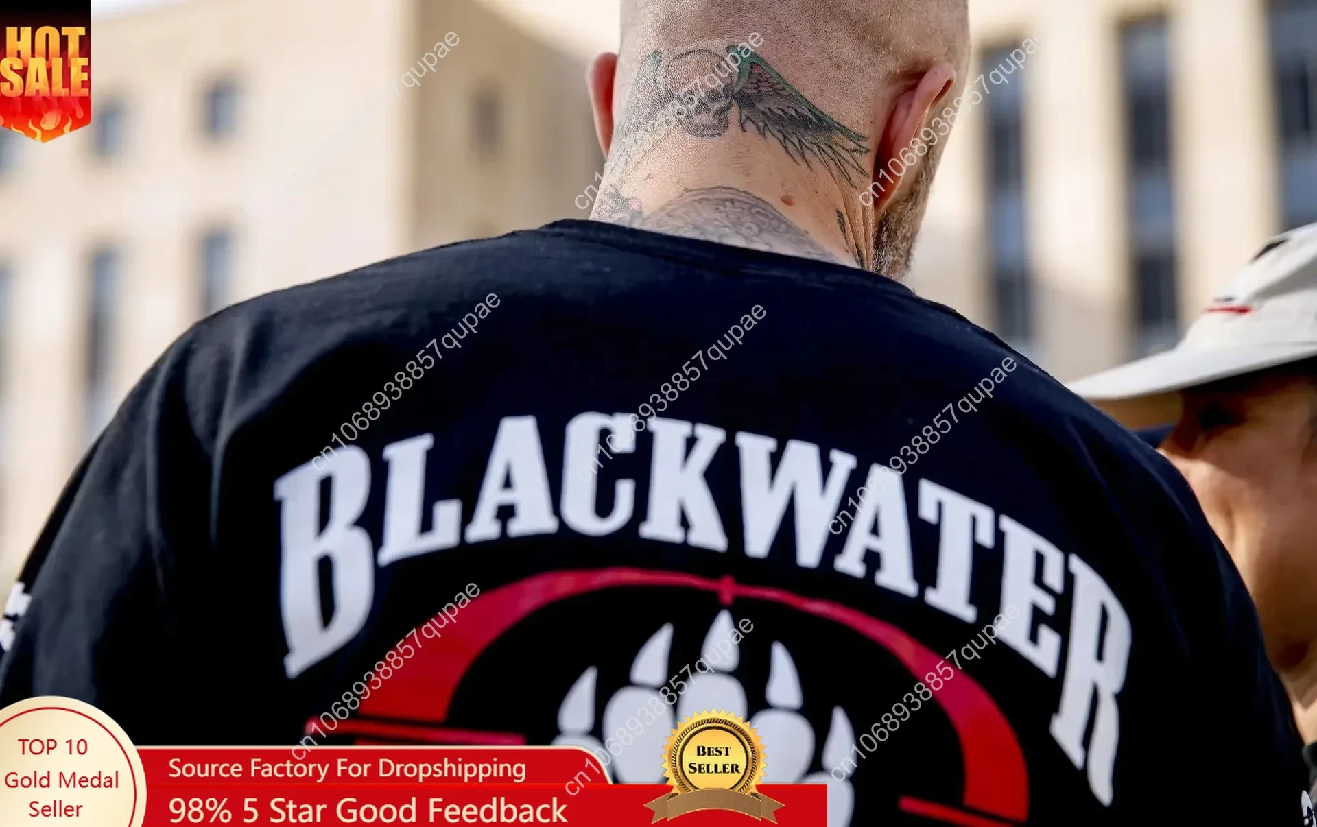 

Trump Blackwater Agency Military Special Operations Blackwater Agency Group Warrior Men T-Shirt O-Neck Summer Short Sleeve Shirt