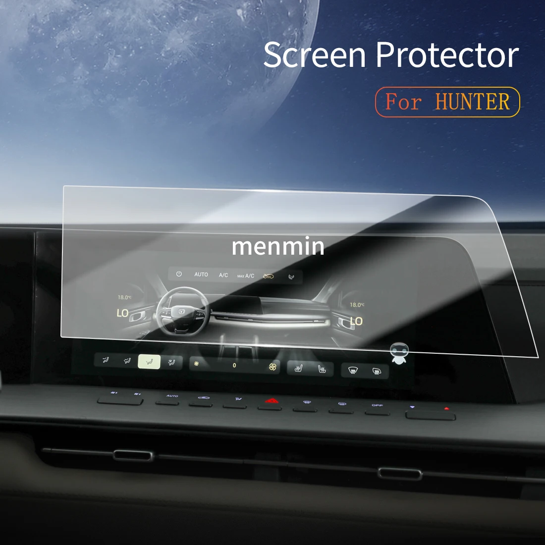 

Car Stickers Dash Carplay Mirror Screen Protector Display Tempered Glass Protective Vehicle For 24 Watts HUNTER