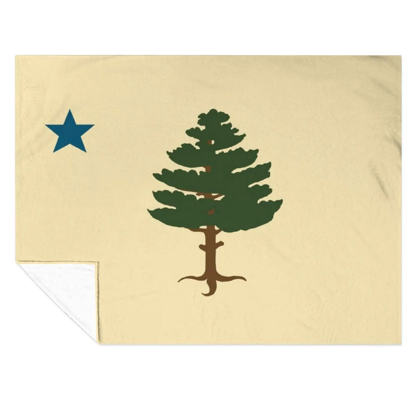 

Maine Flag 1901 Throw Blanket Vintage Warm Luxury Throw Blankets
