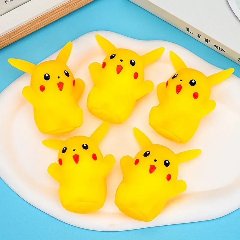 Pokemon Pikachu Stress Relieving Toys Cartoon Anime Cute Kids Squeeze Toys Funny Children Doll Soft Fashion Charm Holiday Gifts