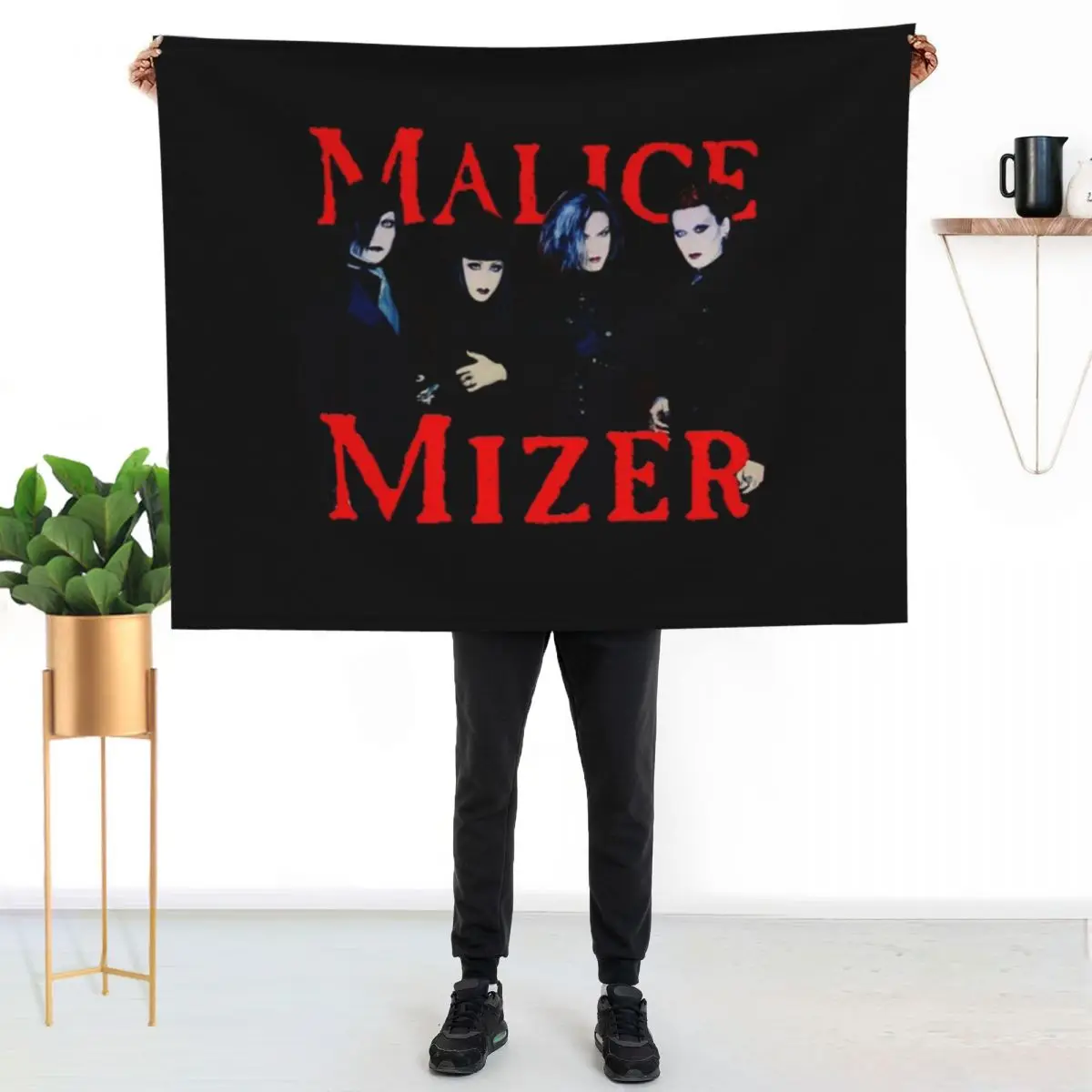 malice mizer visual kei japanese band members mana gackt kami k?zi Throw Blanket Decorative Sofa Moving Multi-Purpose Blankets