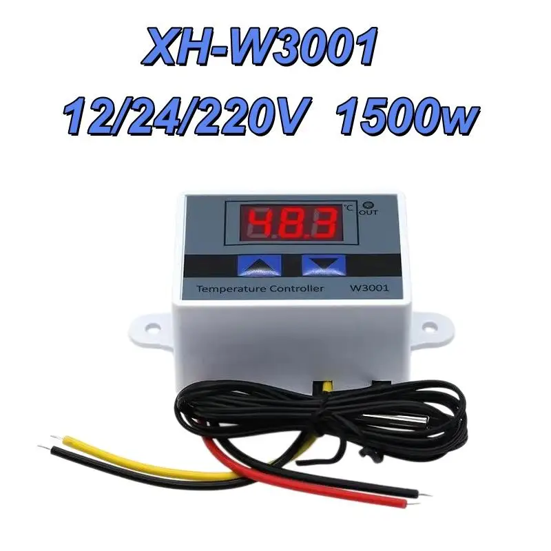12V 24V 220V W3001 Digital Thermostat: 1Pcs Temperature Controller Switch NTC Probe Incubator