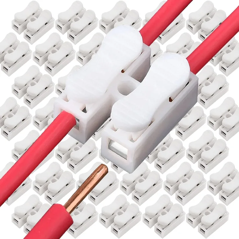 Manganese Steel Press Type Quick Terminal Connectors No Screw Terminal Block Spring Cable Clamp Electrical Equipment Supplies