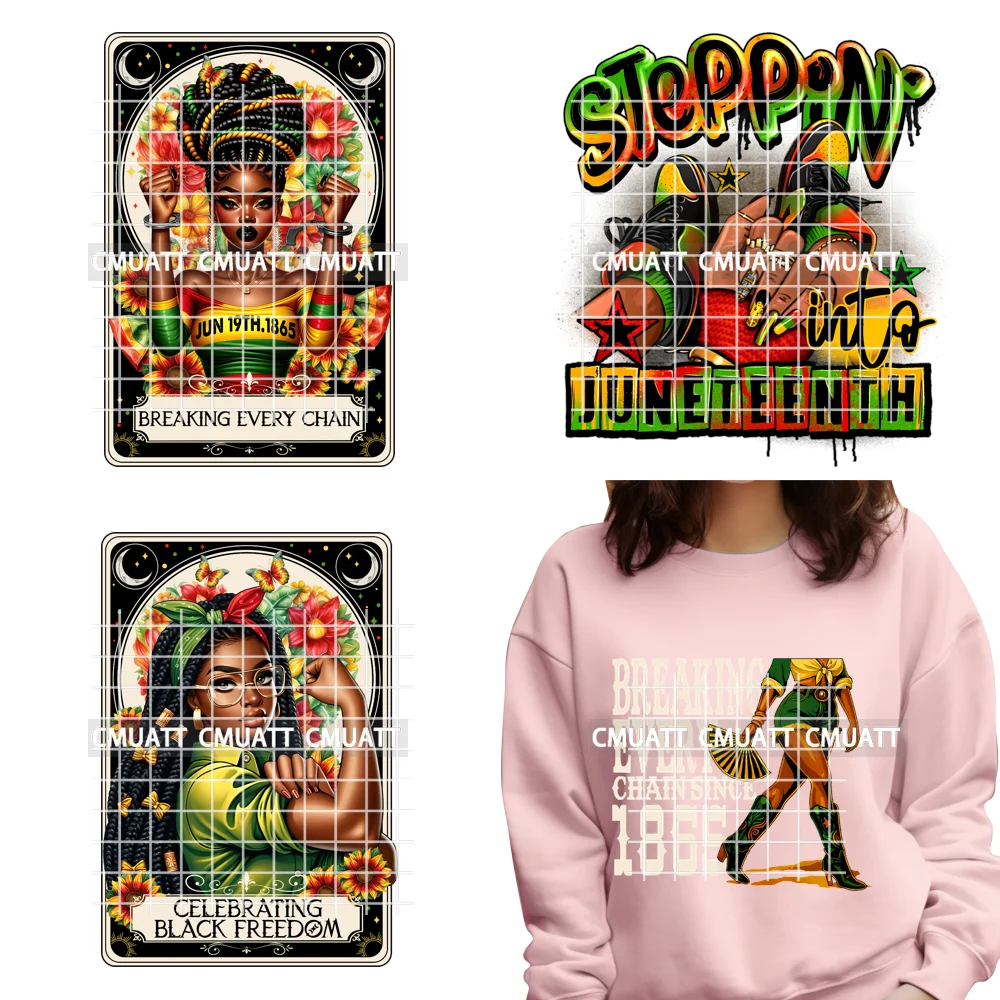 

Steppin into Juneteenth Vibes Black History Freedom Boots On The Ground Iron on DTF Transfer Sticker Ready to Press for T-shirts