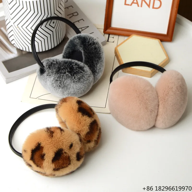 cache-oreilles-en-fourrure-de-lapin-rex-pour-femmes-vente-en-gros-d'usine-chauds-pour-l'automne-et-l'hiver-simples-et-retractables