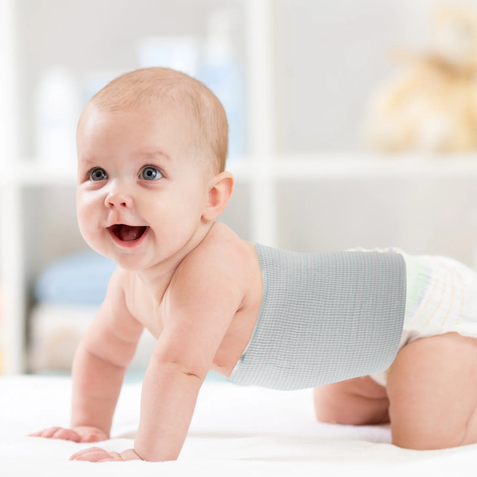 

Soft Cotton Newborn Belly Band with Comfortable Fit for Baby Abdomen Warmth and Navel Protection Convenient Infant Belly