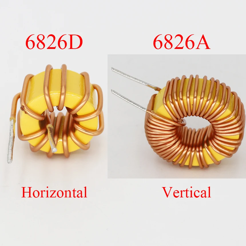 6826 6826A 6826D 18mm 33UH 60UH 100UH 330UH-1MH Vertical Horizontal White-Yellow Annular Coil Filter Choke Car Charger Inductor