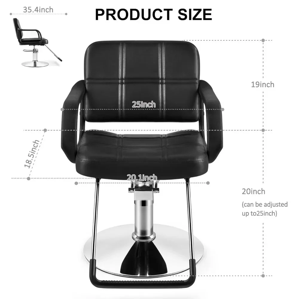 Hydraulic Barber Chair Salon Chair for Hair Stylist Tattoo Chair Shampoo Salon Equipment Furniture Rolling Professional Beauty