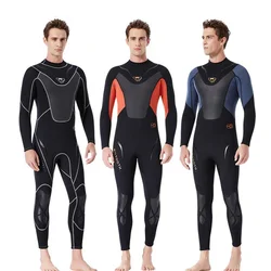 3ミリメートル男性のロングワンピースジッパーウェットスーツ肥厚ぬくもりsbrネオプレンゴムカヤックサーフィン水泳ウェットスーツM-2XL