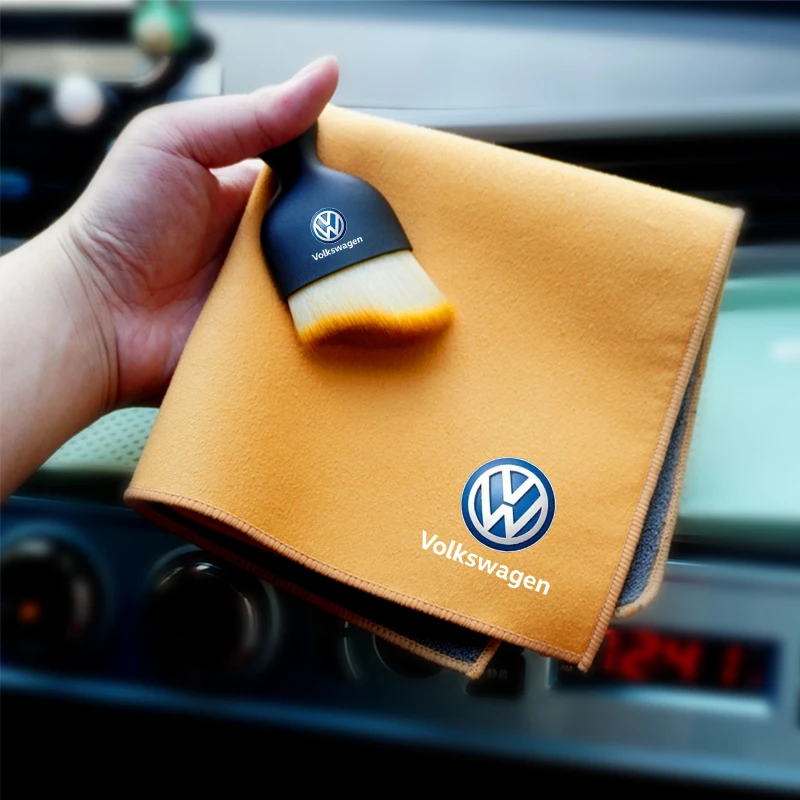 Car Interior Cleaning Soft Brush Wash Towel Wipe Dry Cloth For VW GTI Scirocco Polo T5 Passat b6 Golf Tiguan Jetta T-ROC Beetle