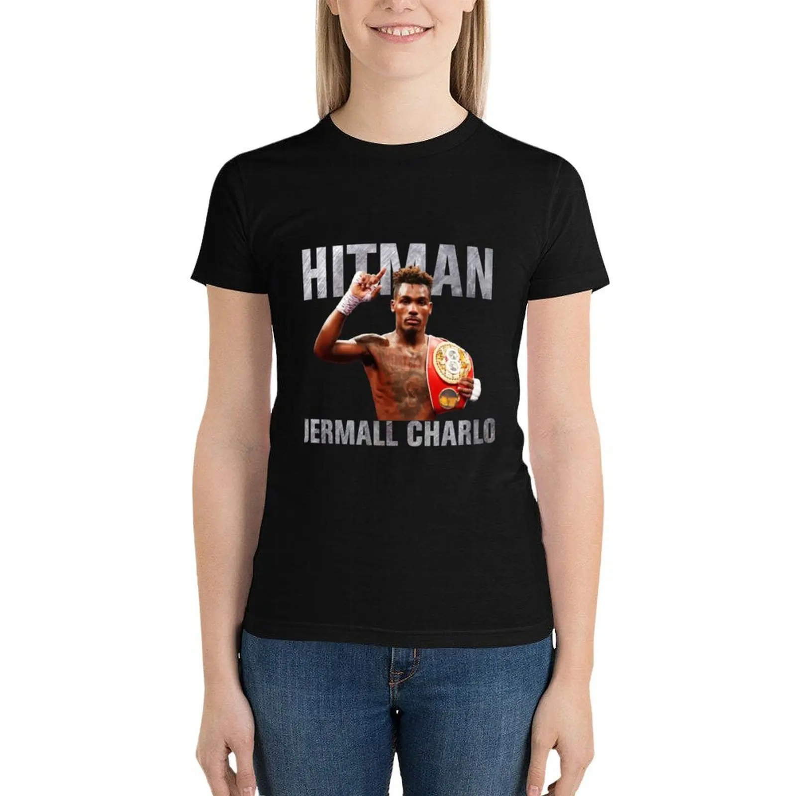 

Jermall Charlo T-Shirt cute tops kawaii clothes cat shirts for Women
