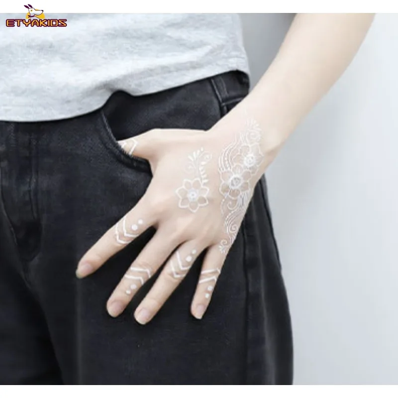 

New White Creative Tattoos Temporary for Kids Holiday Christmas Halloween Party Makeup Decoration Children's Temporary Tattoos