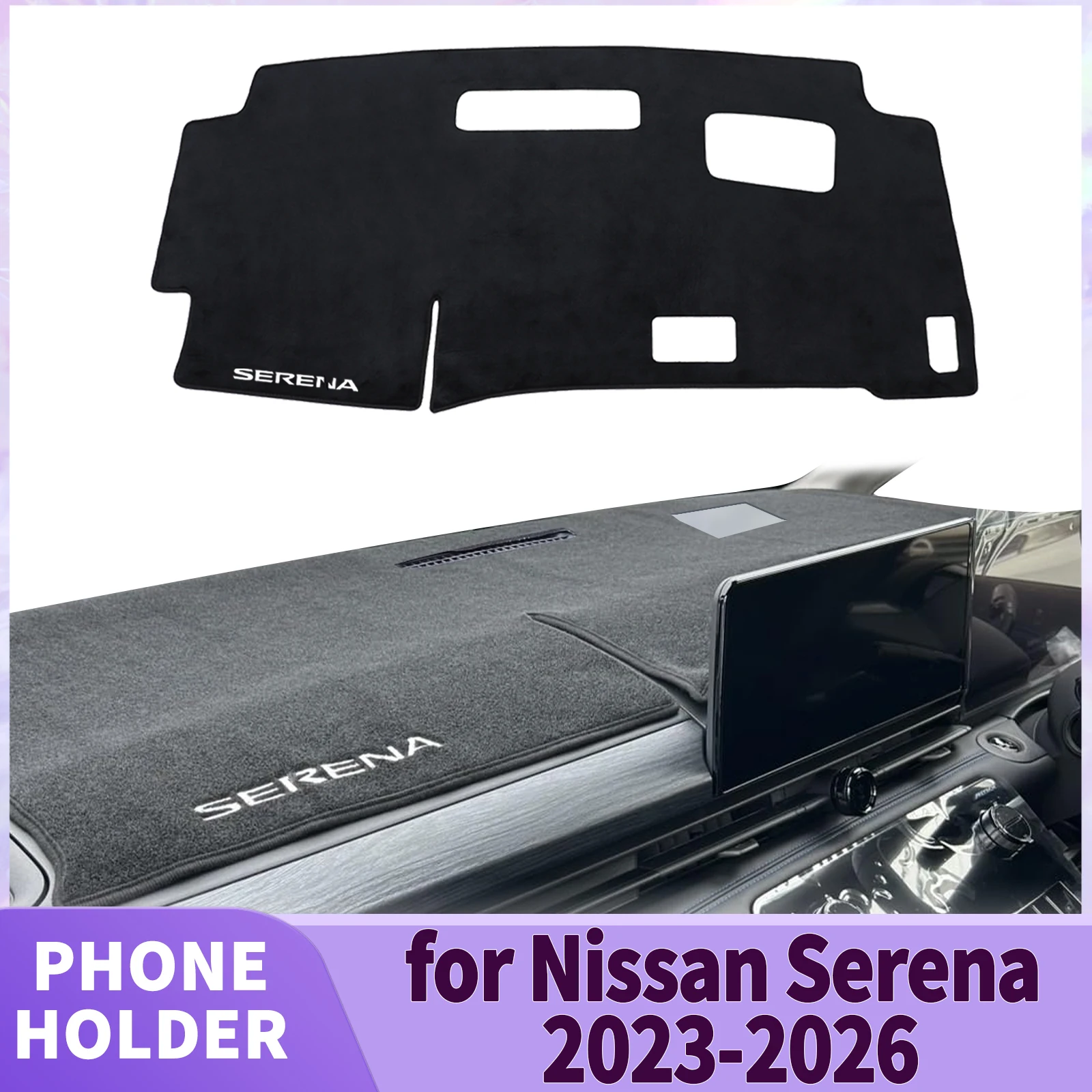 

fit for Nissan Serena C28 2023 2024 2025 2026 RHD Car Accessories Dashmat Dashboard Cover Pad DashMat Sunshade Protective Carpet