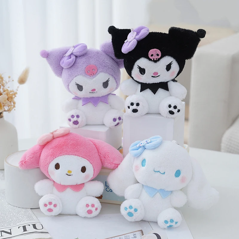 

14CM Sanrio Kawali Kuromi Hello Kitty My Melody Cinnamoroll Pillow Plush Toys Plushie Keychain Stuffed Doll Pendant For Kid Gift