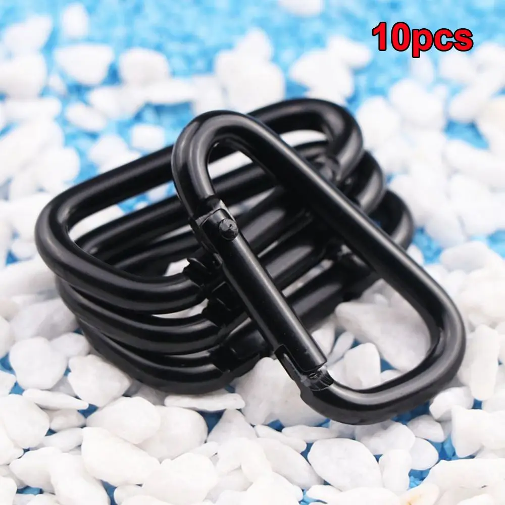 

Practical Outdoor Aluminum Alloy Backpack D-Shaped Black Hook Carabiner Keychain Hanging Buckle