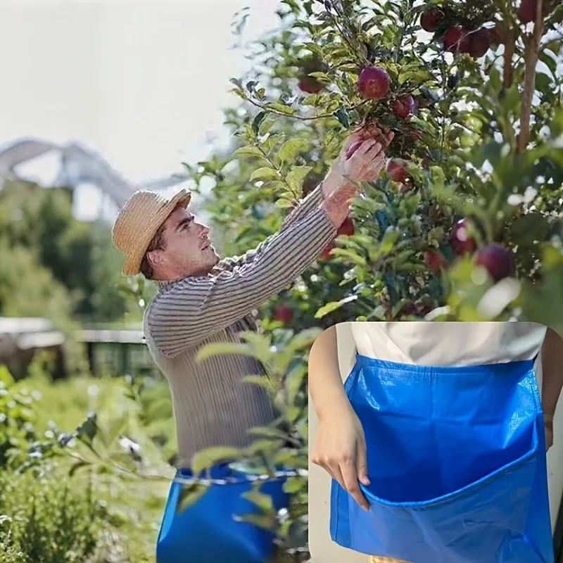 1pc Large-Capacity Fruit Picking Apron- Heavy Duty PE Apron, Easy to Clean Design,Suitable for  Home Gardeners And Farmers .