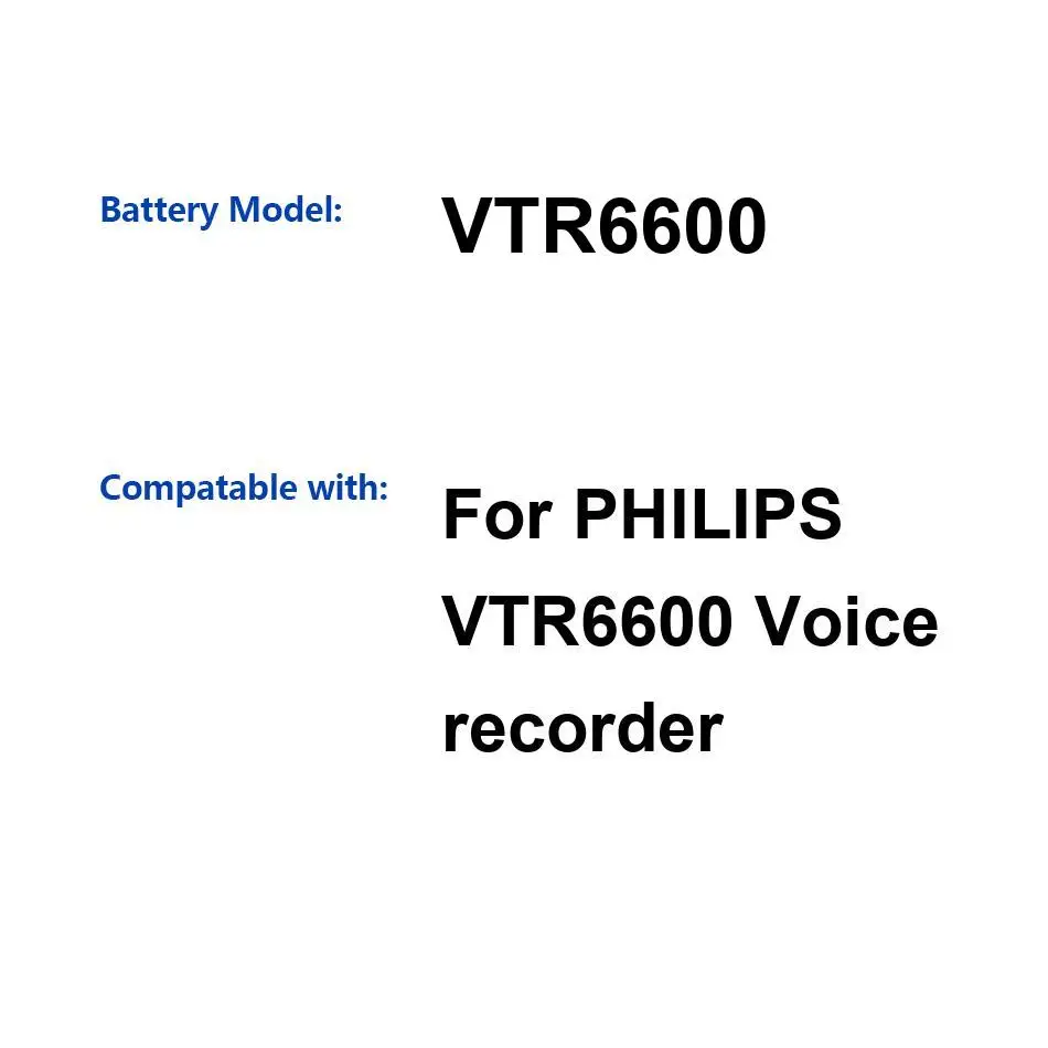 Long Lasting Voice Recorder Battery 350mAh Reliable Power For Philips VTR6600