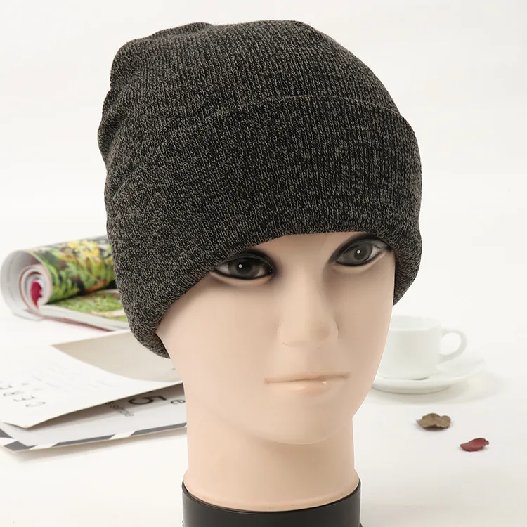 

Thick Knit Hat with Multicolor Stripe Design and Cuffed Edge - Wholesale