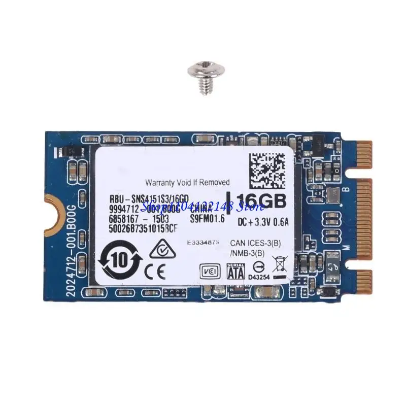 

P9FA 16GB M.2 2242 Internal Drive Reliable 16GB M.2 2242 Metal Hard Drive for PC Read:800MB/s Write:160MB/s for Geeks