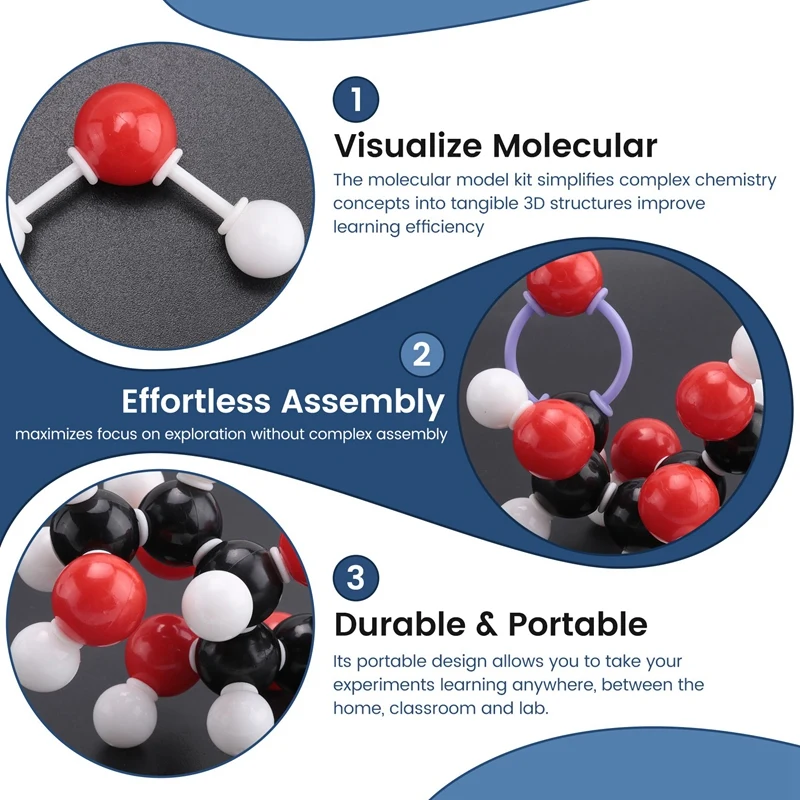 Molecular Model Kit, Organic Molecular Chemistry Set, Atom  Model Kit For Lessons , Structures Building Kit