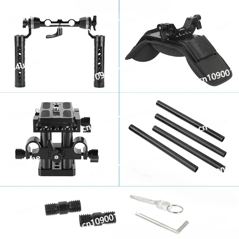 15MM Double-hole Tube Is Suitable for Manfrotto Lifting Fast Clamping Seat, Double-hand Shoulder-held Camera Support 2749