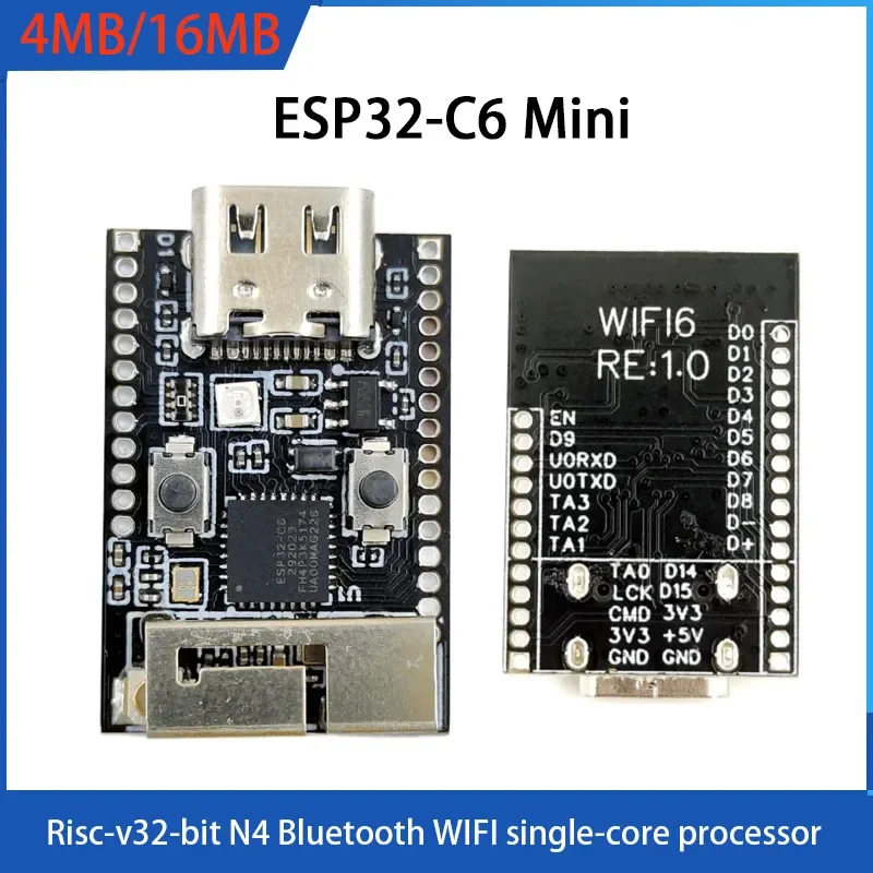 

ESP32-C6 Mini Development Board Risc-v32-bit N4 Wi-Fi and Bluetooth Built-in XtensaLX7 Processor Dual-mode Chip