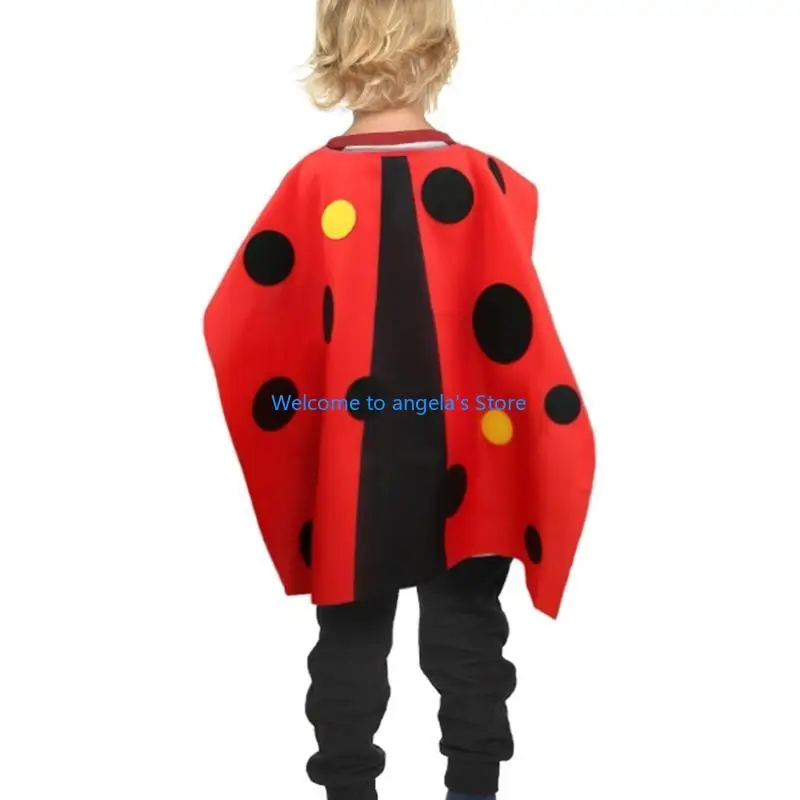 X4YC Disfraz Mariquitas y Abejas, Conjunto Capas y máscara para niños para Fiesta Halloween