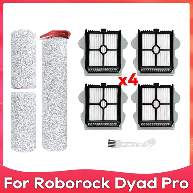 Top Deals Advanced HEPA Filter With Ultra Soft Brush Roller For Roborock Dyad Pro, Dyad Pro Combo, WD2H1A, A10 Ultra