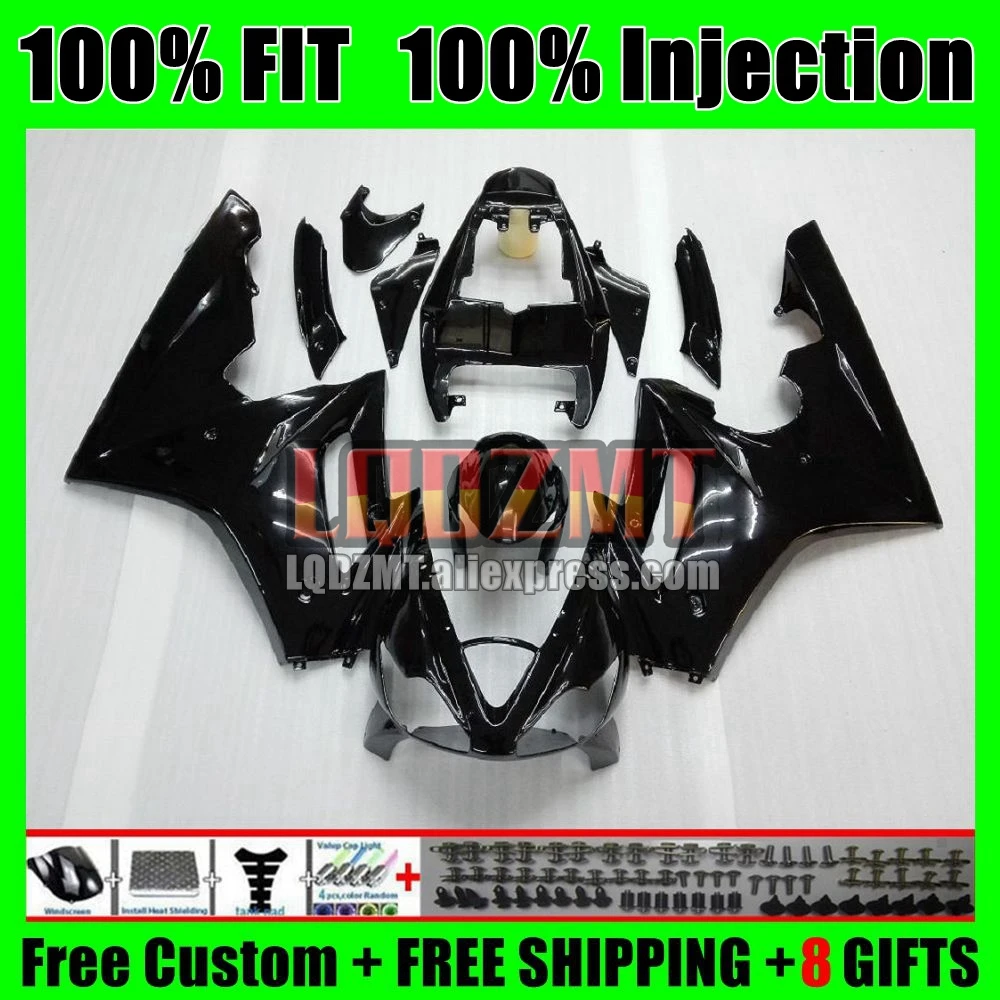 Injection Body For Triumph Daytona ALL Black 675 CC 09 10 11 12 09-12 119No.22 Daytona675 2009 2010 2011 2012 OEM Fairing Kit