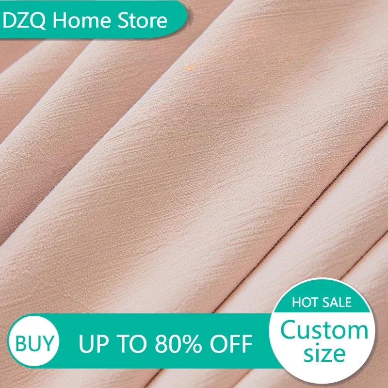 

Korean Style Schneier Minimalist Curtains for Living Room Bedroom Dining Room Jacquard Pink Light Luxury Shading Curtains Window