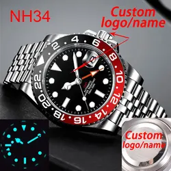 Corgeut New Luxury NH34 Mechanical Wristwatch Luminous GMT Watch Top Brand Sapphire Glass 10Bar Male Clock Reloj Hombre