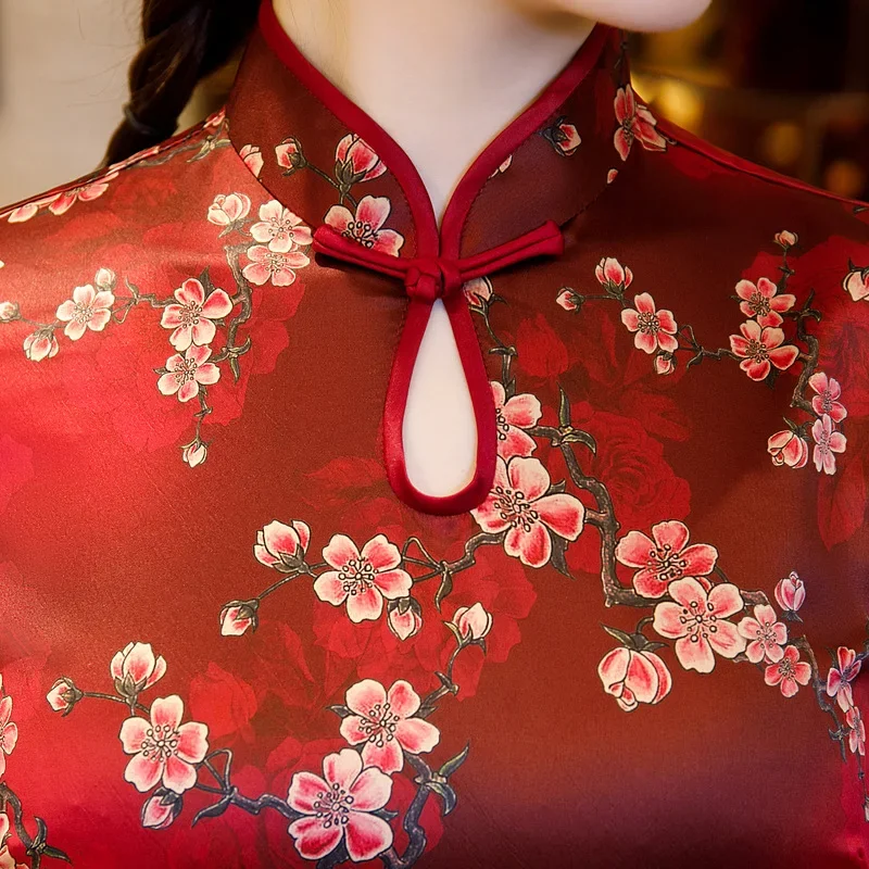 Summer Womens Shirt Tops Traditional Chinese Style Rayon Blouse Lady Mandarin Collar Qipao Mujer Camisa Size S M L XL XXL