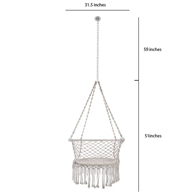 Large Indoor Outdoor Hammocks Patio Garden Sofa Furniture Leisure Cotton Rope Swings Macrame Hanging Swing Chair Hammock