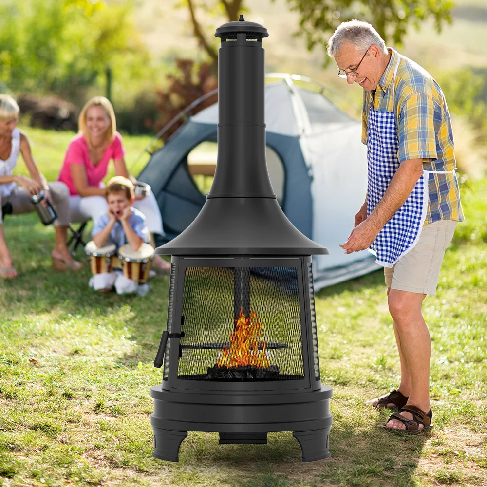 Outdoor patio grill grill charcoal firewood heating stove villa garden brazier heating fireplace bonfire stove