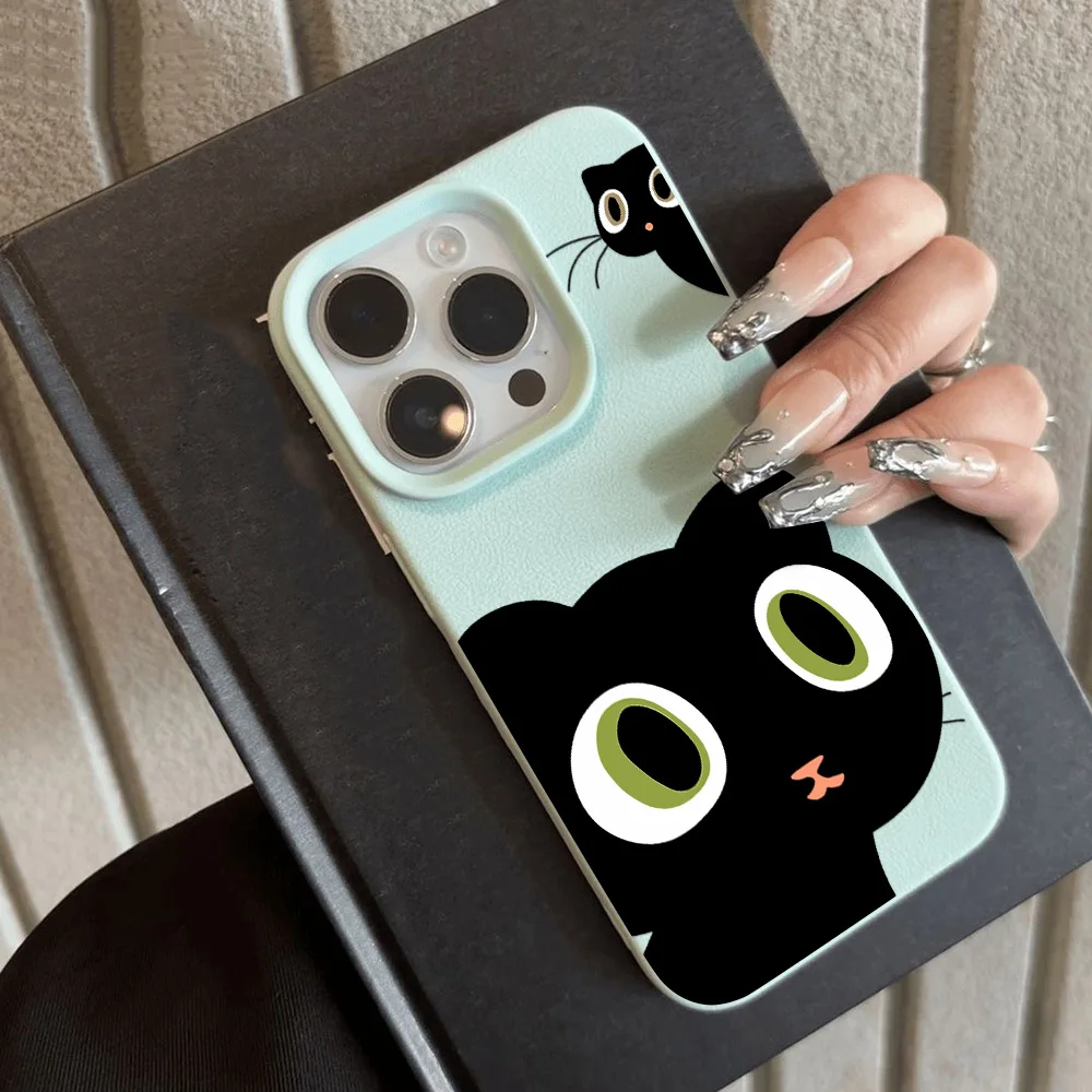 

Cute Cartoon Cat Soft Silicone Phone Case For iPhone 11 Case iPhone 16 15 14 13 12 Pro Max 16 14 15 Plus Shockproof Back Cover