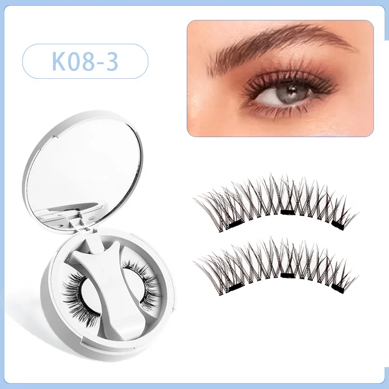 1 paar Magnetische Falsche Wimpern Mit Pinzette 3D Natürliche Wirkung Magnetische Wimpern Wiederverwendbare Wimpern Liefert Make-Up Tool Kit