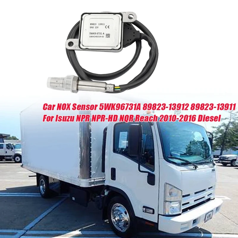 

Car NOX Sensor Sensor 5WK96731A 89823-13912 89823-13911 For Isuzu NPR NPR-HD NQR Reach 2010-2016 Diesel Nitrogen Oxide Sensor