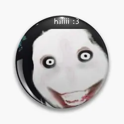 Haiii 3 Jeff The Killer  Soft Button Pin Funny Metal Cute Lapel Pin Cartoon Fashion Jewelry Gift Hat Lover Brooch Decor Creative