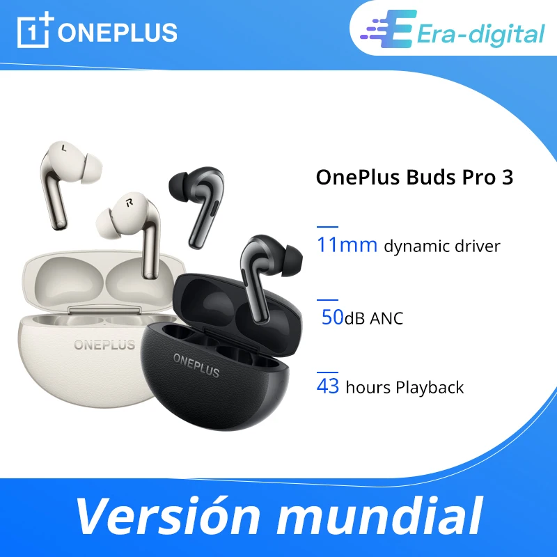 Global Version OnePlus Buds Pro 3 Earphone Up to 50dB Noise Canceling Spatial Audio with Head Tracking Hi-Resolution Audio