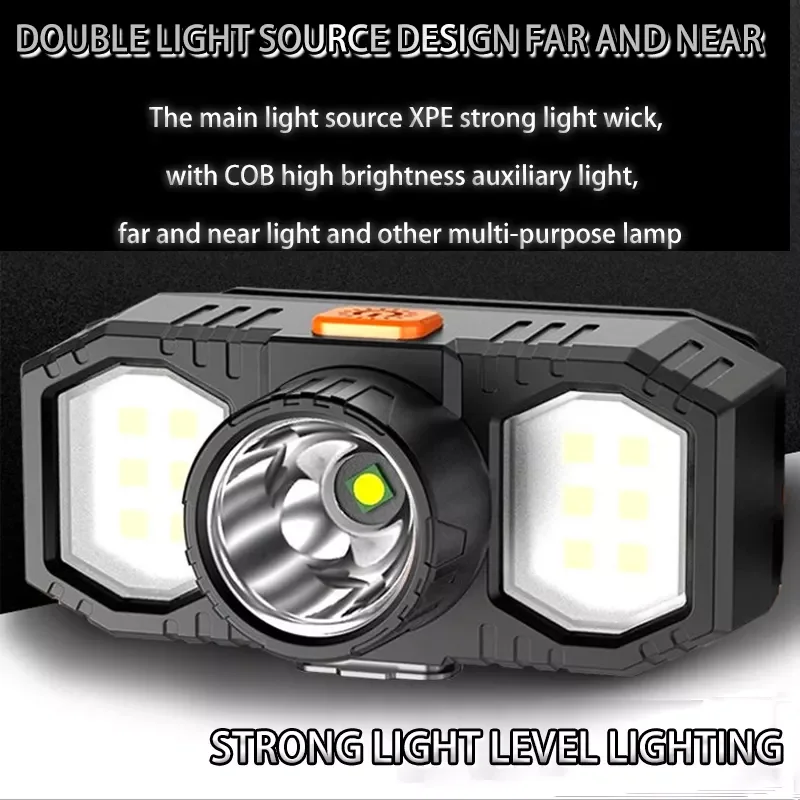 Strong Light Charging Super Bright Head-Mounted Flashlight Outdoor Camping Household Emergency Repair Led Headlight