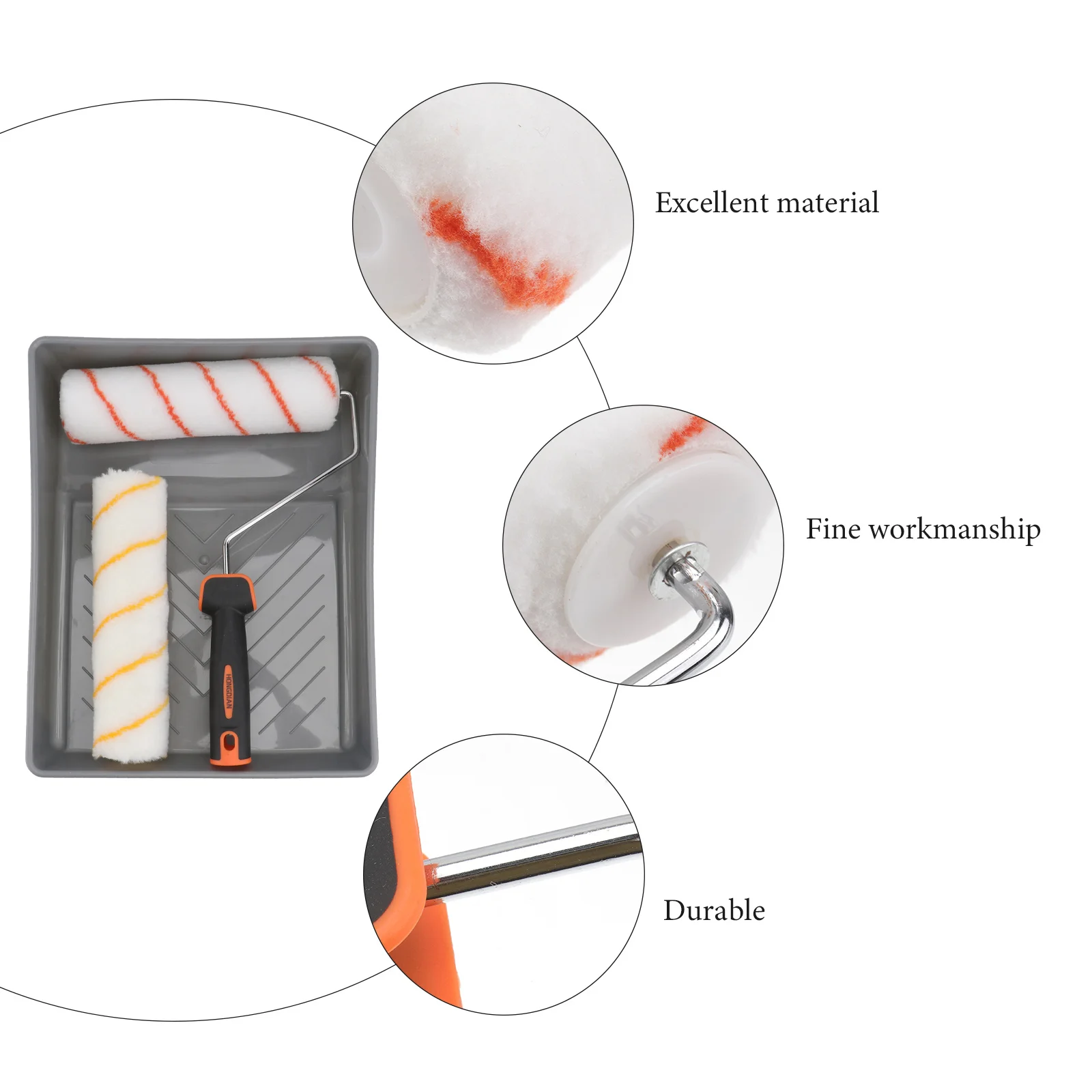 

1Set Paint Roller Kit Wall Painting Roller Home Painting Supply Wall Brush for Smooth Durable Finish Decoration