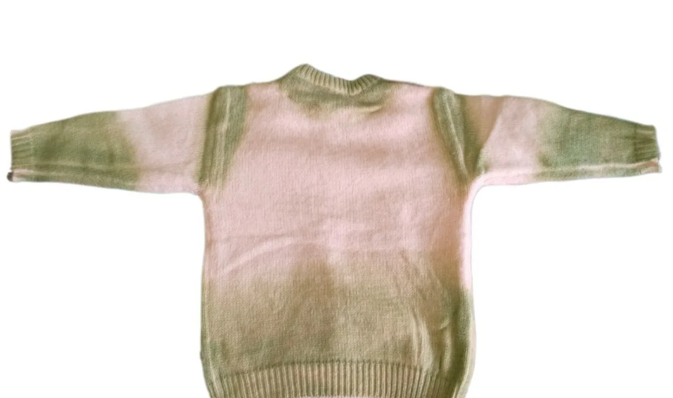 グリーングラデーションセーター女性秋の新コントラストタイダイレディースニットプルオーバー怠惰なルーズレディースニットウェア