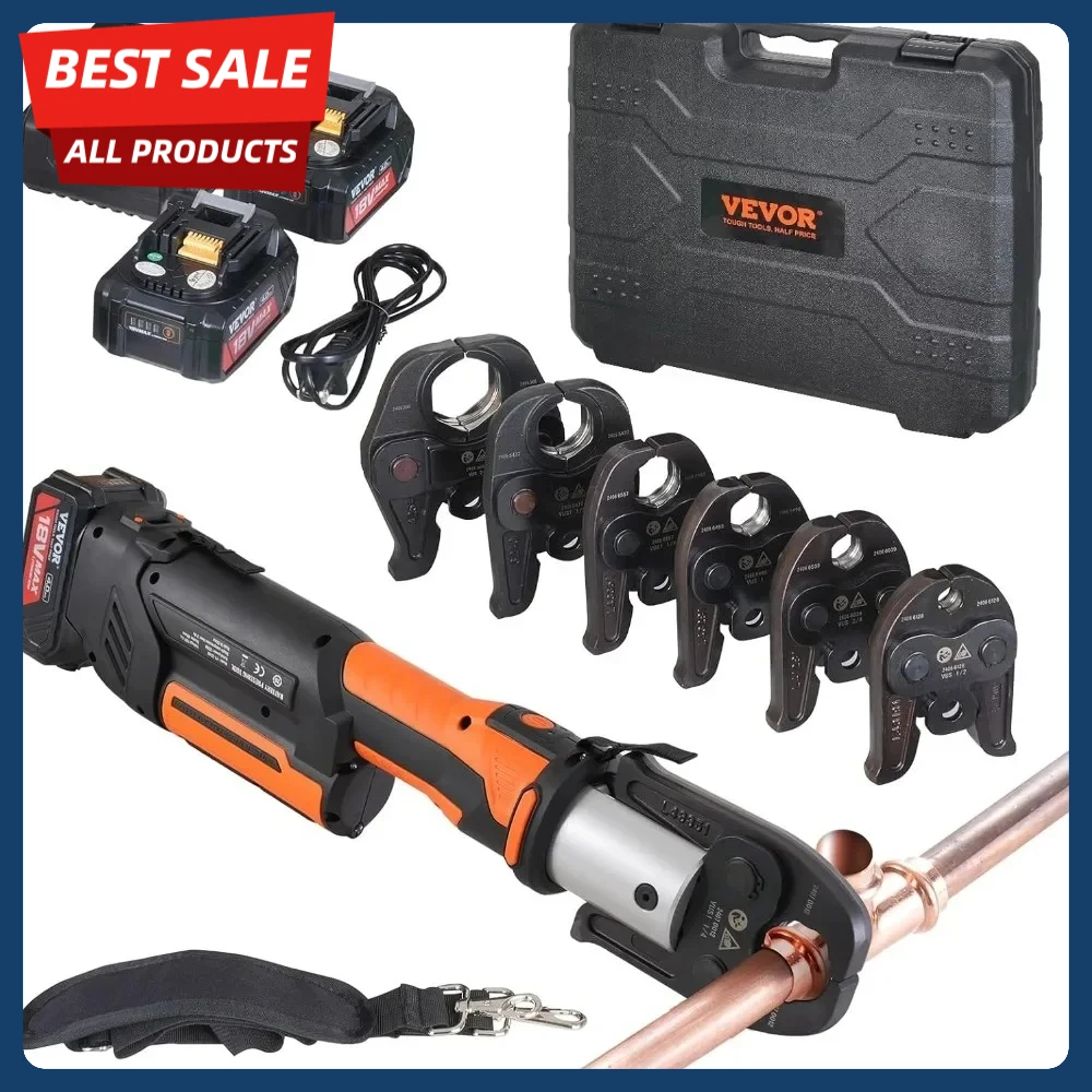 

Набор инструментов для обжима электрических труб ProPress 18 В для медных труб размером от 1/2 до 2 дюймов