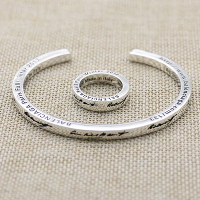 

Fashionable silver jewelry, retro Thai silver ring for men, simple Japanese Korean couple ring for women, ring finger temperamen