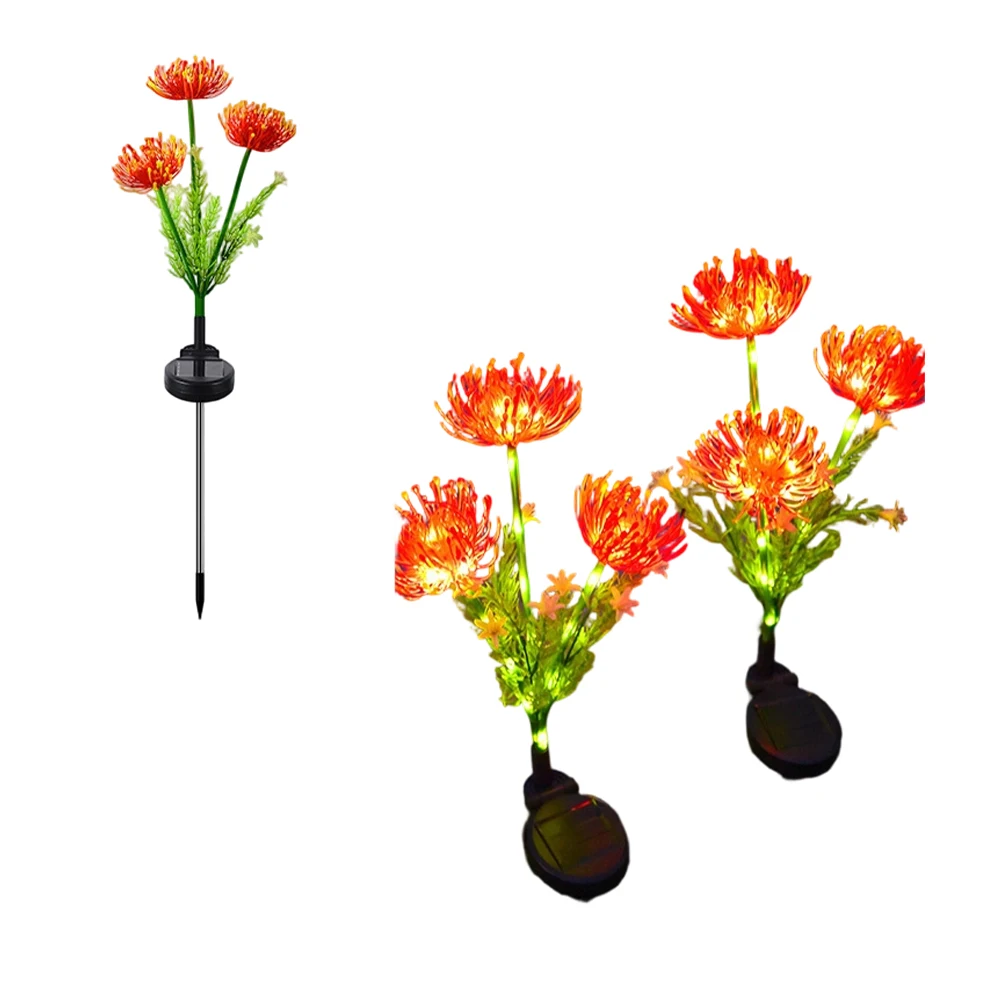 Outdoor Floral Solar Garden Lights for Yard Patio Pathway Decoration Sun Powered Weather Resistant Landscape Lighting